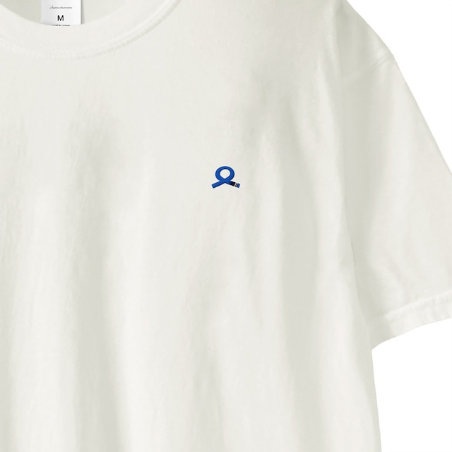 青帯刺繍 製品染ビックシルエットTシャツ